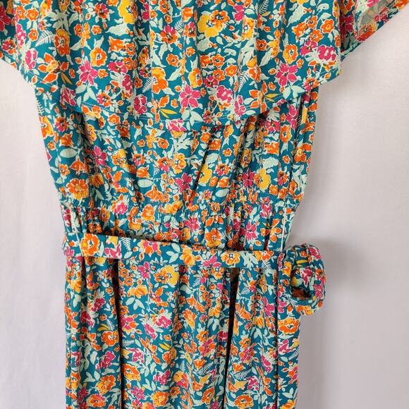 Lane Bryant Floral Convertible Off-The-Shoulder Maxi Dres Multicolor 14/16 - Picture 9 of 10